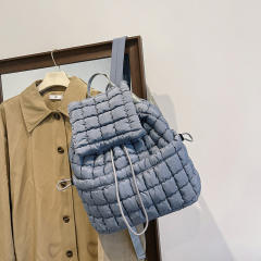 Women's New Cotton Bag Fashion Pleated Cloud Bag Large Capacity Backpack for Commuter Travel