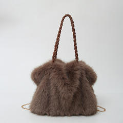 New Autumn Winter Fluffy Bag Women's Portable Shoulder Bag Large Capacity Crossbody Bag Tote Fluffy Bag