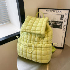 Women's New Cotton Bag Fashion Pleated Cloud Bag Large Capacity Backpack for Commuter Travel