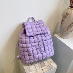 Women's New Cotton Bag Fashion Pleated Cloud Bag Large Capacity Backpack for Commuter Travel
