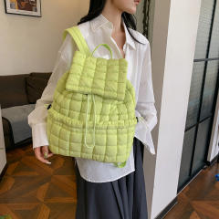 Women's New Cotton Bag Fashion Pleated Cloud Bag Large Capacity Backpack for Commuter Travel