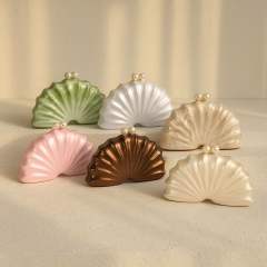 New Shoulder Crossbody Bag Shaped Shell Acrylic Bag Fashion Wedding Dinner Clutch Bag