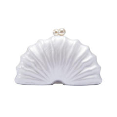New Shoulder Crossbody Bag Shaped Shell Acrylic Bag Fashion Wedding Dinner Clutch Bag