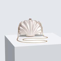 New Shoulder Crossbody Bag Shaped Shell Acrylic Bag Fashion Wedding Dinner Clutch Bag
