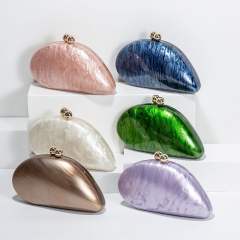 Women's New Acrylic Dinner Bag Single Shoulder Crossbody Wedding Banquet Clutch Chain Bag