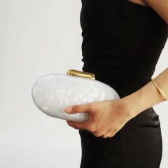 New Shoulder Crossbody Bag Special-Shaped Shell Acrylic Bag Fashion Wedding Dinner Clutch Bag