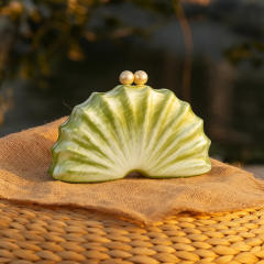 New Shoulder Crossbody Bag Shaped Shell Acrylic Bag Fashion Wedding Dinner Clutch Bag