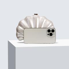 New Shoulder Crossbody Bag Shaped Shell Acrylic Bag Fashion Wedding Dinner Clutch Bag