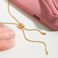 Easy match winter long necklace sweater chain stainless steel necklace