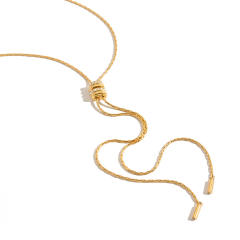 Easy match winter long necklace sweater chain stainless steel necklace