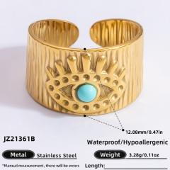 Irregular lines hollow-out exaggerated textured starfish ring stainless steel rings