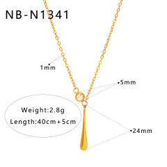 Dainty pearl cubic zircon inlaid easy match diamond necklace stainless steel necklace