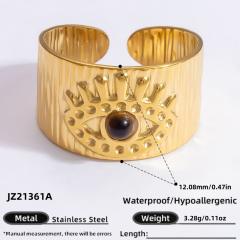 Irregular lines hollow-out exaggerated textured starfish ring stainless steel rings