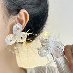 Bohemia handmade beaded flower earrings for women holiday earrings
