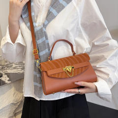Fashionable multi color PU leather square shape handbag crossbody bag purse bag