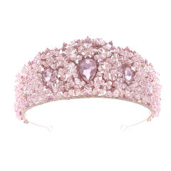 Palace Style Bridal Crown Rhinestone Crown Wedding Tiara Ladies Royal Hair Accessories