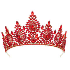 Baroque Beauty Pageant Bride Crown Tiara Alloy Crystal Wedding Hair Band