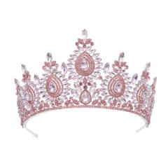 Baroque Beauty Pageant Bride Crown Tiara Alloy Crystal Wedding Hair Band