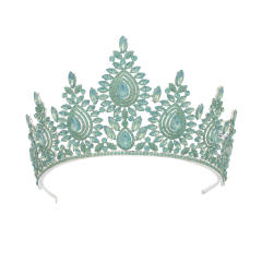 Baroque Beauty Pageant Bride Crown Tiara Alloy Crystal Wedding Hair Band
