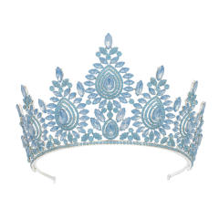 Baroque Beauty Pageant Bride Crown Tiara Alloy Crystal Wedding Hair Band