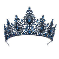 Baroque Beauty Pageant Bride Crown Tiara Alloy Crystal Wedding Hair Band