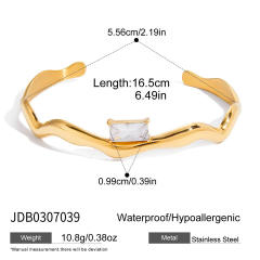 Non-Fading Hand Jewelry Light Luxury -End Stainless Steel bangle bracelet diamond bangle