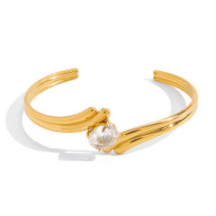 Non-Fading Hand Jewelry Light Luxury -End Stainless Steel bangle bracelet diamond bangle