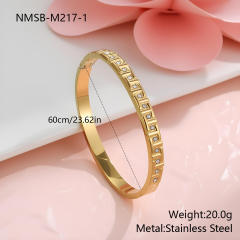 Non-Fading Bracelet for Women rhinestone inlaid diaaond stainless steel bangle bracelet