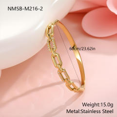 Non-Fading Bracelet for Women rhinestone inlaid diaaond stainless steel bangle bracelet