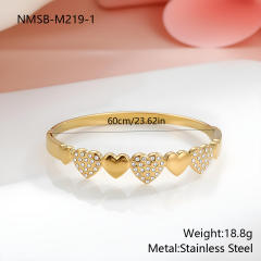 Non-Fading Bracelet for Women rhinestone inlaid diaaond stainless steel bangle bracelet