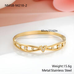 Non-Fading Bracelet for Women rhinestone inlaid diaaond stainless steel bangle bracelet