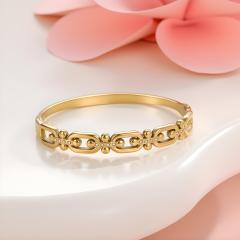 Non-Fading Bracelet for Women rhinestone inlaid diaaond stainless steel bangle bracelet