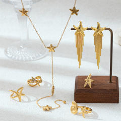 Stainless Steel Necklace Ocean Resort Style Jewelry Set starfish necklace set