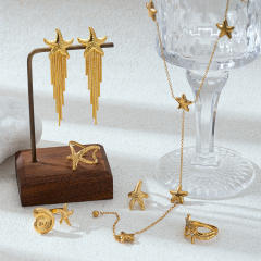 Stainless Steel Necklace Ocean Resort Style Jewelry Set starfish necklace set