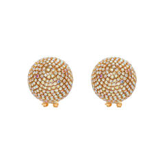 Luxury Earrings full diamond copper diamond earrings hoop earrings