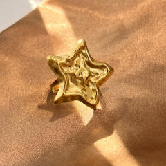 Hot sale holiday vacation flower leaf shape stainless steel rings