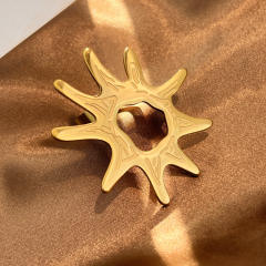 Hot sale holiday vacation flower leaf shape stainless steel rings