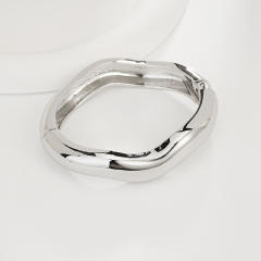 Irregular Glossy Alloy Bracelet Set Geometric Bracelet Collection Hand Jewelry Accessories