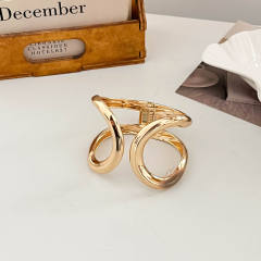 Irregular Glossy Alloy Bracelet Set Geometric Bracelet Collection Hand Jewelry Accessories
