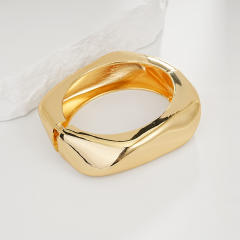 Irregular Glossy Alloy Bracelet Set Geometric Bracelet Collection Hand Jewelry Accessories