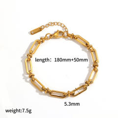 304 Stainless Steel Bracelet 18K Gold-Plated Furnace Vacuum Electroplating chain bracelet
