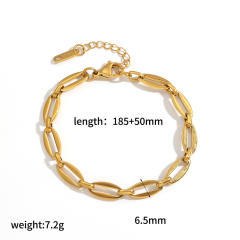 304 Stainless Steel Bracelet 18K Gold-Plated Furnace Vacuum Electroplating chain bracelet