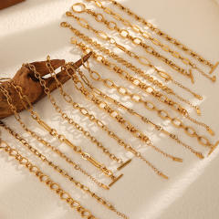 304 Stainless Steel Bracelet 18K Gold-Plated Furnace Vacuum Electroplating chain bracelet