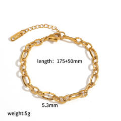 304 Stainless Steel Bracelet 18K Gold-Plated Furnace Vacuum Electroplating chain bracelet