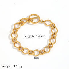 304 Stainless Steel Bracelet 18K Gold-Plated Furnace Vacuum Electroplating chain bracelet
