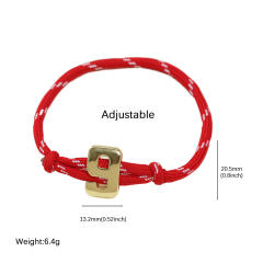 Ins Hot Selling Paracord Colorful Rope High Polished Glossy Lucky Number 0-9 DIY Team Jersey Number Hand Rope Bracelet