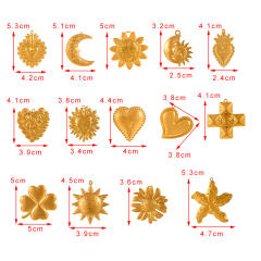 Stainless steel heart starfish moon pendant silk scarf chain necklace for women