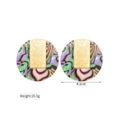 Creative Geometric Round Earrings Irregular stainless steel earrings