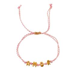 Simple titanium steel letter braided double-layer bracelet versatile letter Valentine's Day bracelet