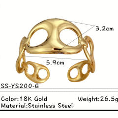 New Stainless Steel Bracelet Geometric Design Photosensitive Surface Bracelet